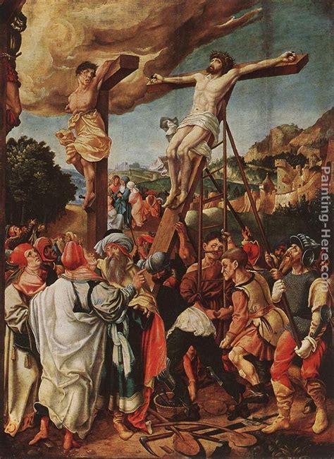 The Crucifixion Painting Embraces Intricate Linework and Poignant Symbolism!